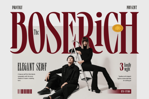 Boserich: A Modern Serif Font for High-End Design