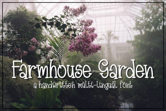 Farmhouse Garden: A Rustic Typographic Delight