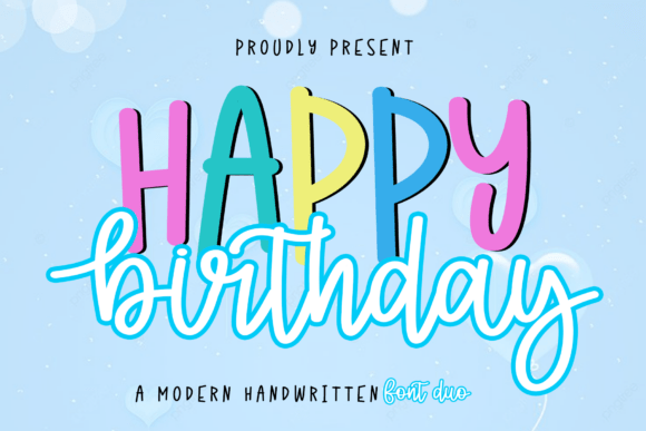Happy Birthday Duo: A Creative Celebration in Typography