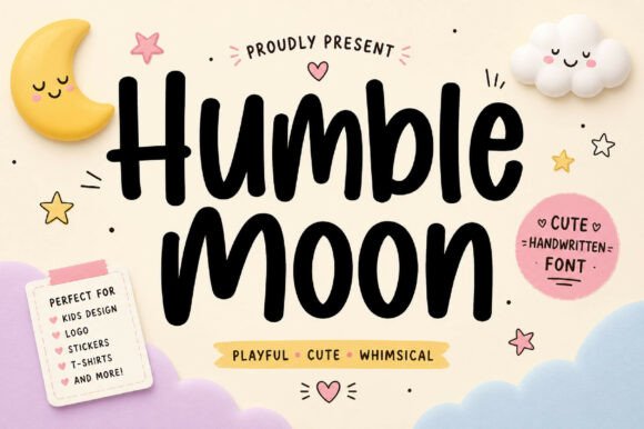 Humble Moon: A Bold Handwritten Font for Creative Expression
