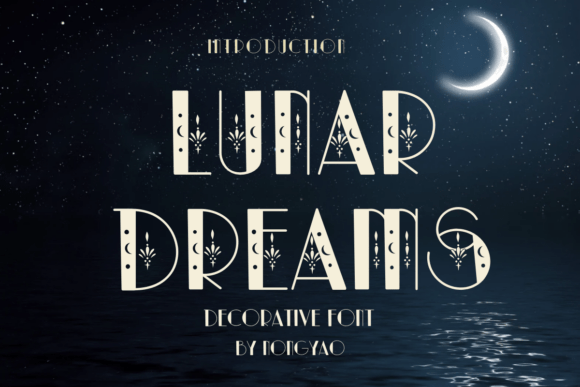 Lunar Dreams: A Unique Decorative Font