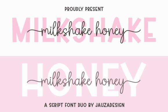Milkshakehoney: A Graceful Handwritten Font Duo