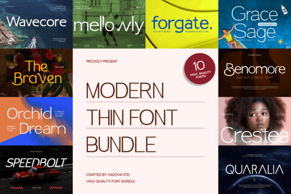 Modern Thin Bundle: Sleek Typography for Modern Design