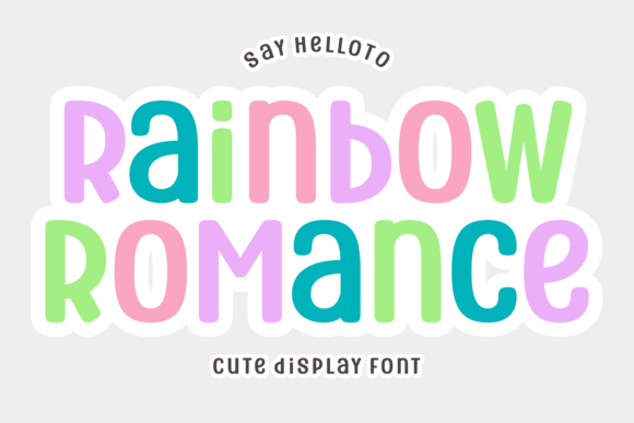 Rainbow Romance: A Playful Font for Creative Expression