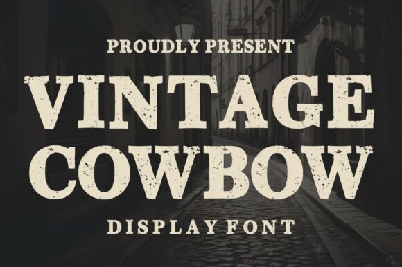 Vintage Cowboy: A Bold Western-Style Display Font for Authentic Design