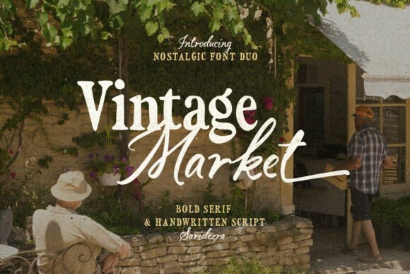 Vintage Market: A Handcrafted Font Duo for Retro and Vintage Designs